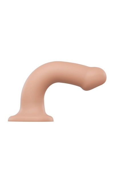 Телесный фаллос на присоске Silicone Bendable Dildo L - 19 см.