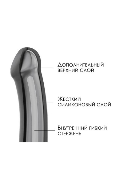 Телесный фаллос на присоске Silicone Bendable Dildo L - 19 см.