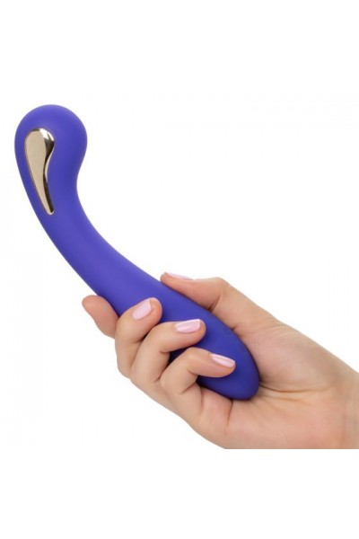 Фиолетовый вибромассажер с электростимуляцией Intimate Estim Petite G Wand - 19 см.