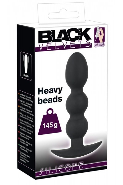 Тяжелая анальная елочка Heavy Beads - 13,3 см.