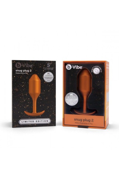 Пробка для ношения цветы бронзы B-vibe Snug Plug 2 - 11 см.