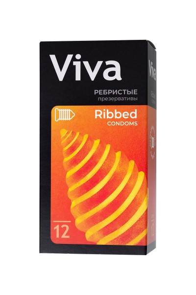 Ребристые презервативы VIVA Ribbed - 12 шт.