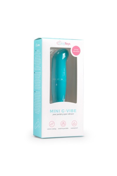 Голубой мини-вибратор для G-стимуляции Easytoys Mini G-Spot Vibrator - 12 см.