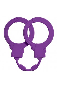 Фиолетовые силиконовые наручники Stretchy Cuffs Purple