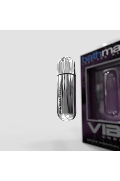 Серебристая перезаряжаемая вибропуля Bathmate Vibrating Bullet Vibe Chrome