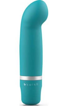 Бирюзовый мини-вибратор Bcute Classic Curve - 10 см.