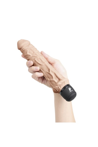 Телесный вибратор-реалистик 8  Girthy Realistic Vibrator - 24,5 см.