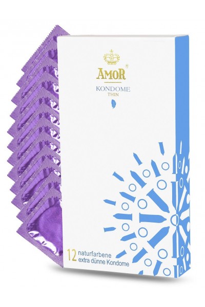 Супертонкие презервативы AMOR Thin - 12 шт.