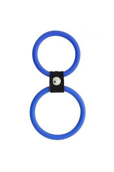 Синее двойное эрекционное кольцо Dual Rings Blue