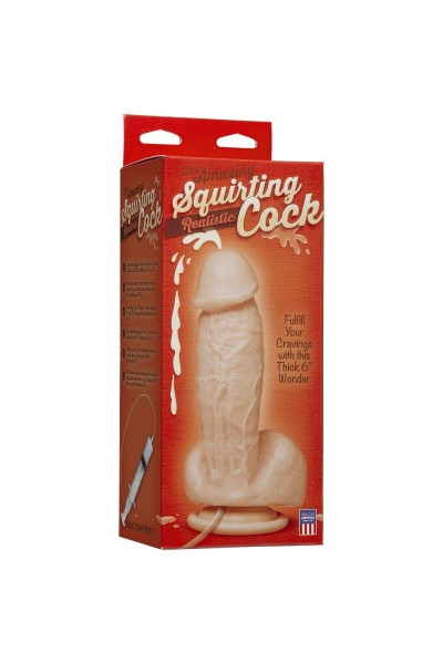 Фаллоимитатор с имитацией семяизвержения The Amazing Squirting Realistic Cock - 18,8 см.