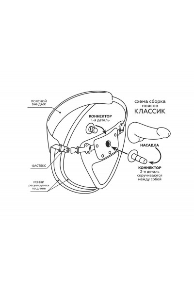 Страпон Харнесс в подарочной упаковке - 21 см.