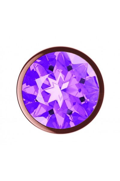 Пробка цвета розового золота с фиолетовым кристаллом Diamond Amethyst Shine L - 8,3 см.