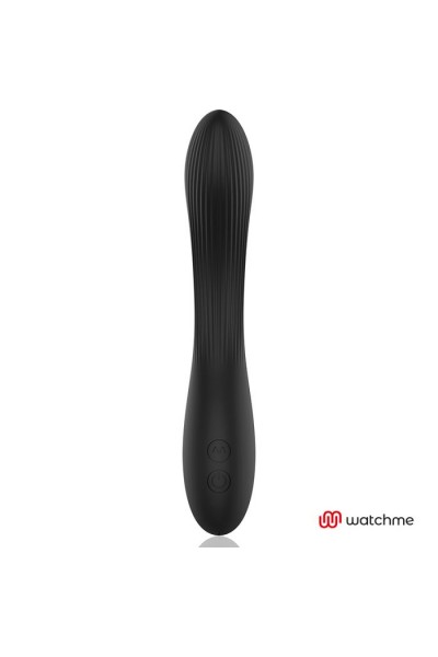 Черный вибратор с пультом-часами Anne s Desire Curve G-Spot Vibe Wireless Watchme - 20,5 см.