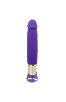 Фиолетовый вибратор ECSTASY Deluxe Rowdy Dong - 21,5 см.