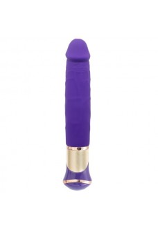 Фиолетовый вибратор ECSTASY Deluxe Rowdy Dong - 21,5 см.