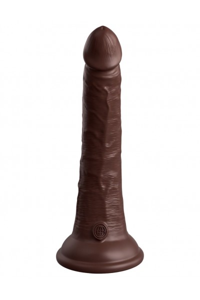 Коричневый фаллоимитатор 7  Silicone Dual Density Cock - 21 см.