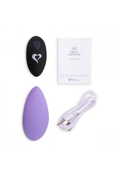 Фиолетовый вибромассажер в трусики с пультом ДУ Panty Vibe Remote Controlled Vibrator