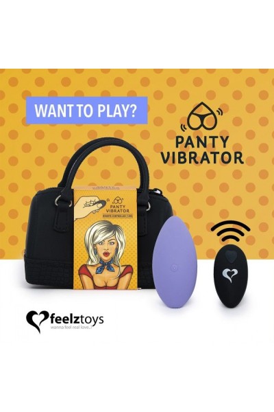 Фиолетовый вибромассажер в трусики с пультом ДУ Panty Vibe Remote Controlled Vibrator