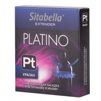 Стимулирующая насадка с усиками и шипиками Platino  Ураган 