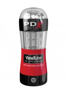 Прозрачный мастурбатор в тубе PDX Elite ViewTube See-Thru Stroker