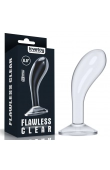 Прозрачный стимулятор простаты Flawless Clear Prostate Plug - 15 см.