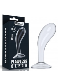 Прозрачный стимулятор простаты Flawless Clear Prostate Plug - 15 см.