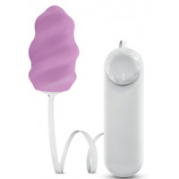 Фиолетовое виброяйцо Swirl Bullet with Silicone Sleeve
