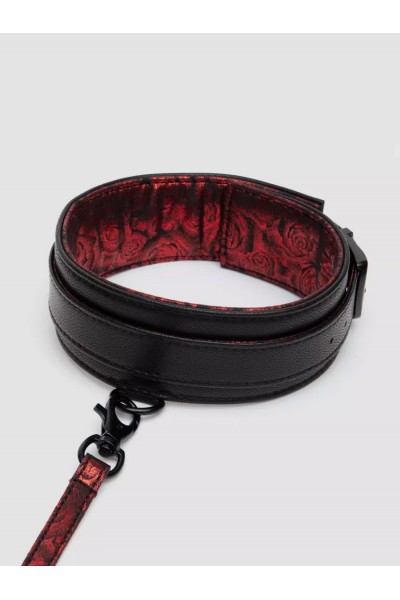 Стильный ошейник с поводком Reversible Faux Leather Collar and Lead