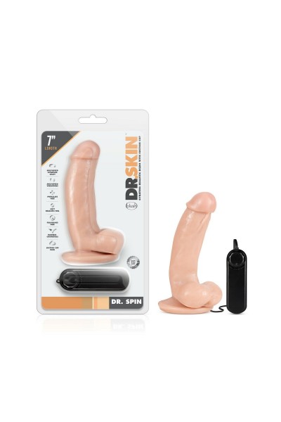 Телесный ротатор Dr. Spin 7 inch Gyrating Realistic Dildo - 17,78 см.