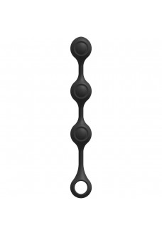 Черные утяжеленные анальные шарики Anal Essentials Weighted Silicone Anal Balls - 34,3 см.