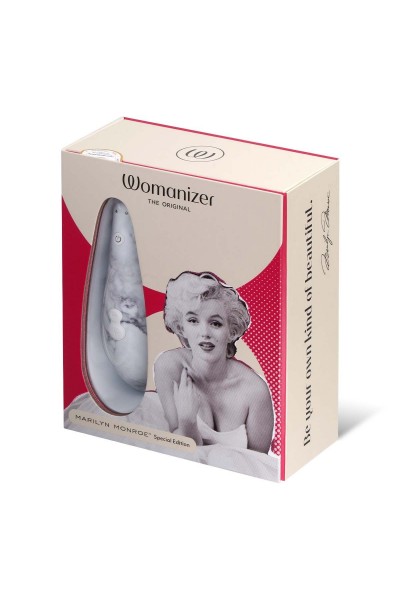 Белый бесконтактный клиторальный стимулятор Womanizer Marilyn Monroe Special Edition