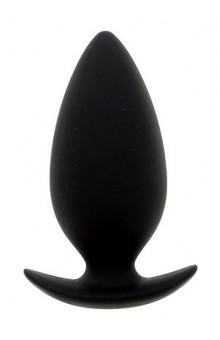 Чёрная анальная пробка BOOTYFUL ANAL PLUG MEDIUM BLACK - 9,8 см.