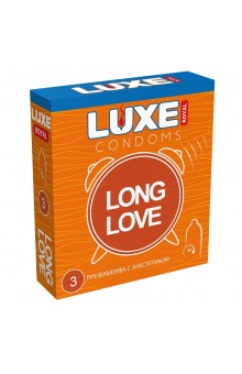 Презервативы с продлевающим эффектом LUXE Royal Long Love - 3 шт.