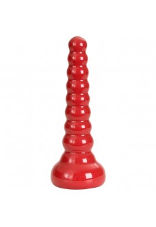 Ребристая анальная втулка Red Boy Anal Wand Butt Plug - 21,3 см.