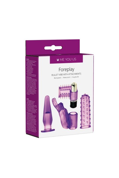 Фиолетовый вибронабор Foreplay Couples Kit