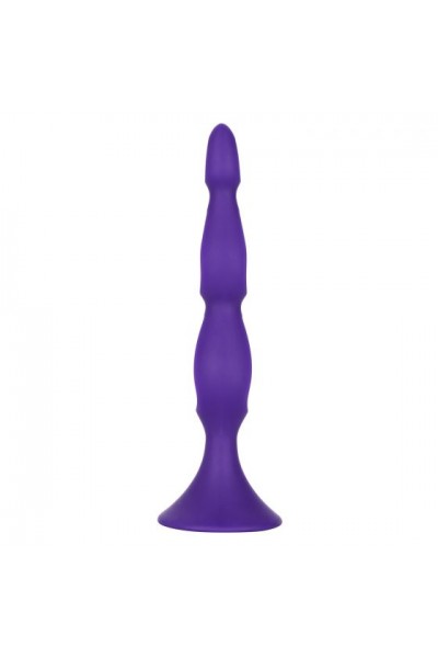 Фиолетовая анальная елочка Silicone Triple Probe - 14,5 см.