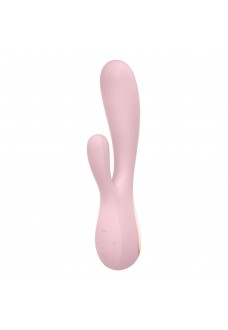 Розовый вибратор-кролик Satisfyer Mono Flex с управлением через приложение - 20,4 см.