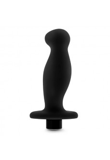 Черный анальный вибромассажёр Silicone Vibrating Prostate Massager 02 - 10,8 см.