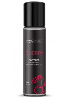 Лубрикант с ароматом сладкой вишни Wicked Aqua Cherry - 30 мл.