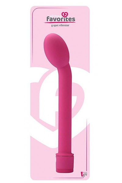 Ярко-розовый вибромассажер G-SPOT VIBRATOR - 21 см.