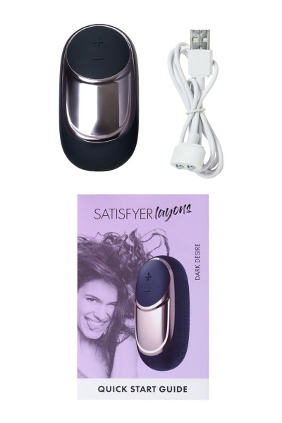 Черный вибромассажер Satisfyer Dark Desire