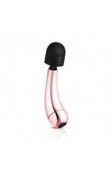 Золотисто-черный мини-вибратор Mini Curve Massager - 13 см.