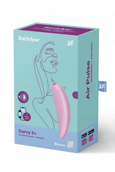 Розовый вакуум-волновой стимулятор Satisfyer Curvy 3+