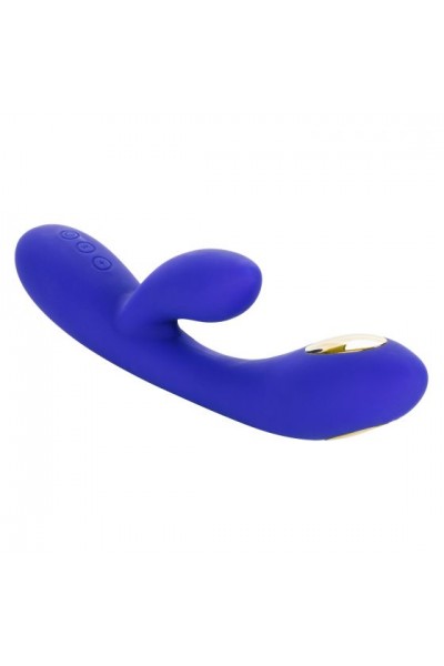 Фиолетовый вибратор с функцией электростимуляции Intimate E-Stimulator Dual Wand - 21,5 см.