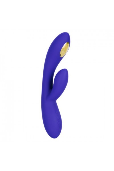 Фиолетовый вибратор с функцией электростимуляции Intimate E-Stimulator Dual Wand - 21,5 см.