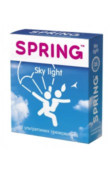 Ультратонкие презервативы SPRING SKY LIGHT - 3 шт.