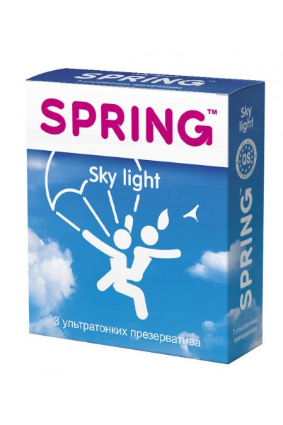 Ультратонкие презервативы SPRING SKY LIGHT - 3 шт.