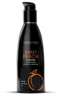 Лубрикант с ароматом спелого персика Wicked Aqua Sweet Peach - 60 мл.