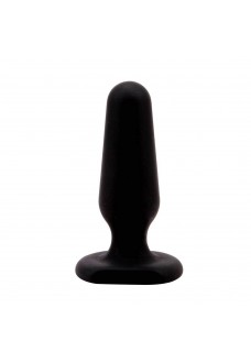 Черная анальная пробка S Silicone Plug - 7,3 см.