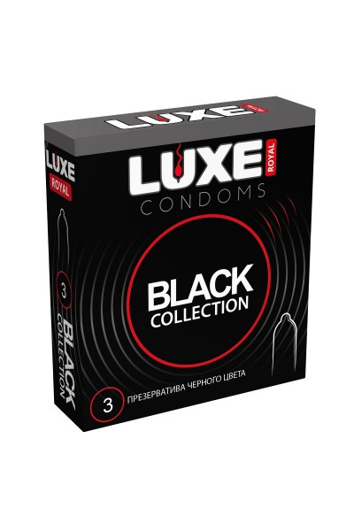 Черные презервативы LUXE Royal Black Collection - 3 шт.